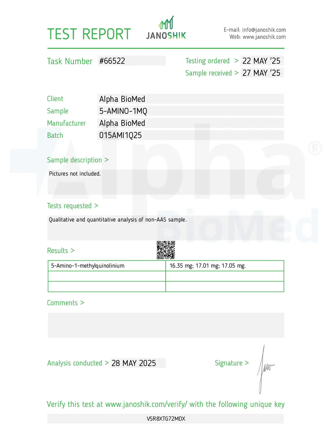 5-Amino-1mq (15mg) x 60 Tablets