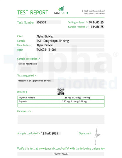Thymosin Alpha 1 (TA1) Complex Thymulin (10mg/6.4mg)